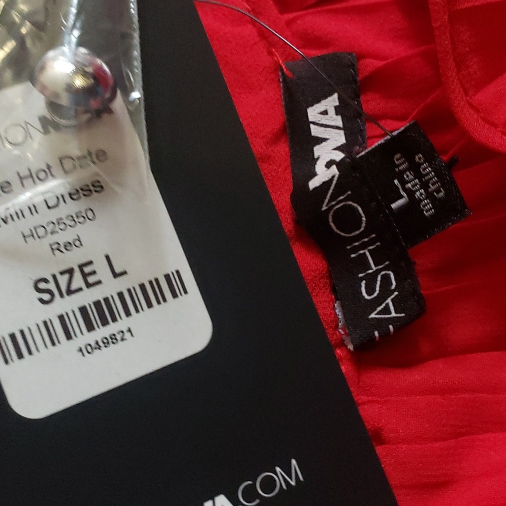 Red Ruffle Dress - Picture 9 of 13